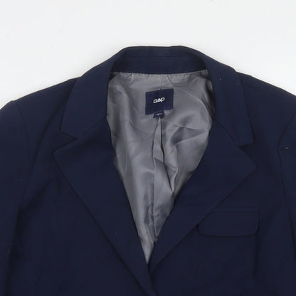 Gap Womens Blue Jacket Blazer Size 6 Button