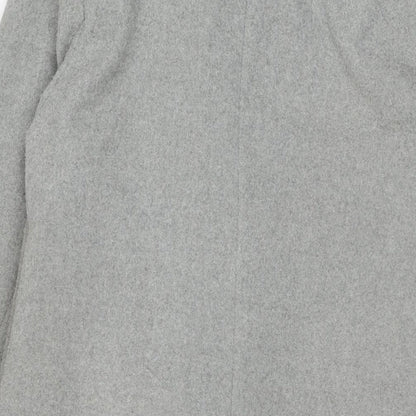 Womens UK Size 8 New Look Grey Pea Coat