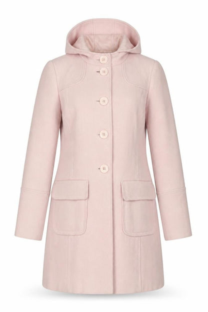 Debenhams Womens Pink Pea Coat Coat Size 12 Button