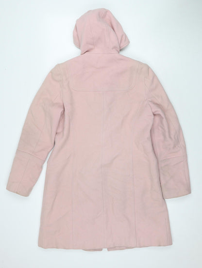 Debenhams Womens Pink Pea Coat Coat Size 12 Button