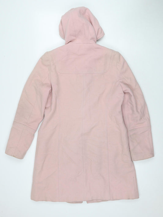 Debenhams Womens Pink Pea Coat Coat Size 12 Button