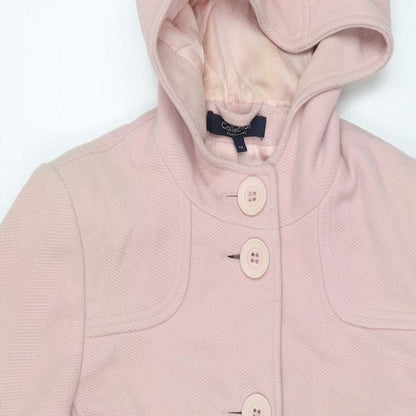 Debenhams Womens Pink Pea Coat Coat Size 12 Button