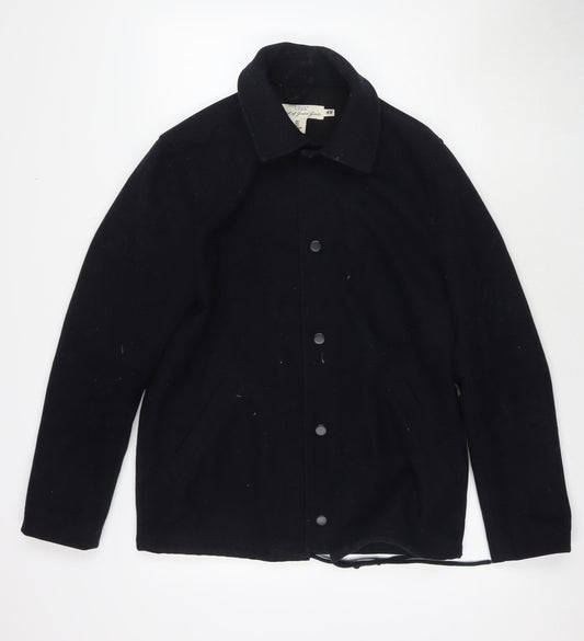 Mens UK Size S H&M Black Overcoat