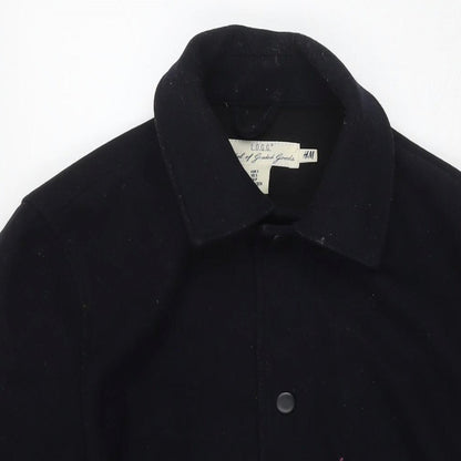 Mens UK Size S H&M Black Overcoat