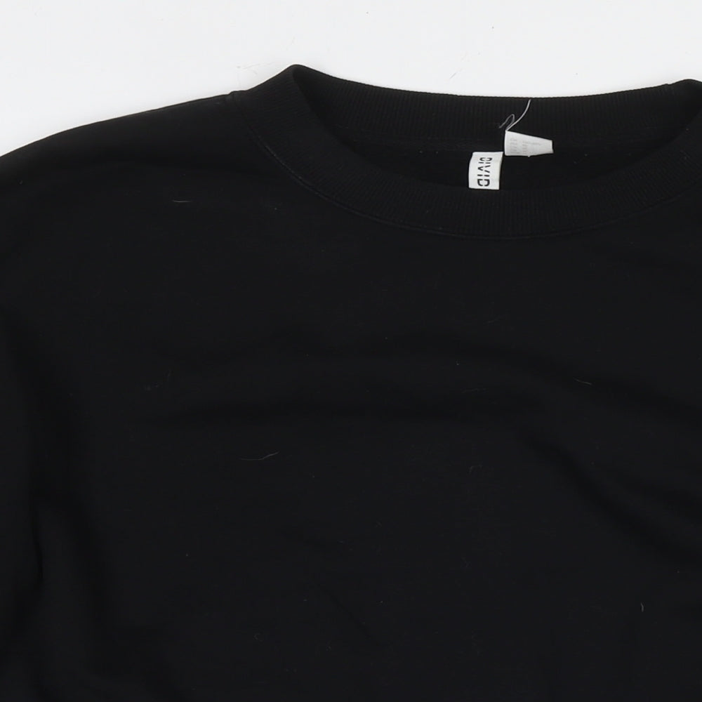 Womens UK Size M Divided by H&M Black Pullover Sweatshirt