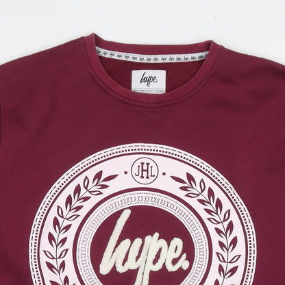 Mens UK Size M Hype Red Pullover Sweatshirt