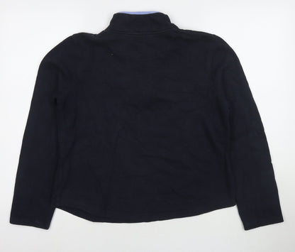Back view of Maine New England women’s blue cotton pullover sweatshirt, size UK 12, pullover