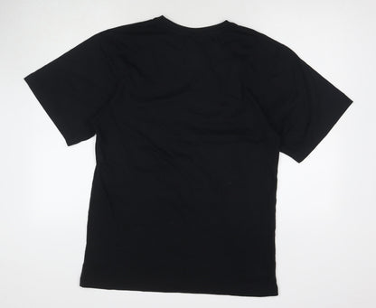 Samsousan Womens Black Cotton Basic T-Shirt Size L Round Neck - Left Handed But Always Right