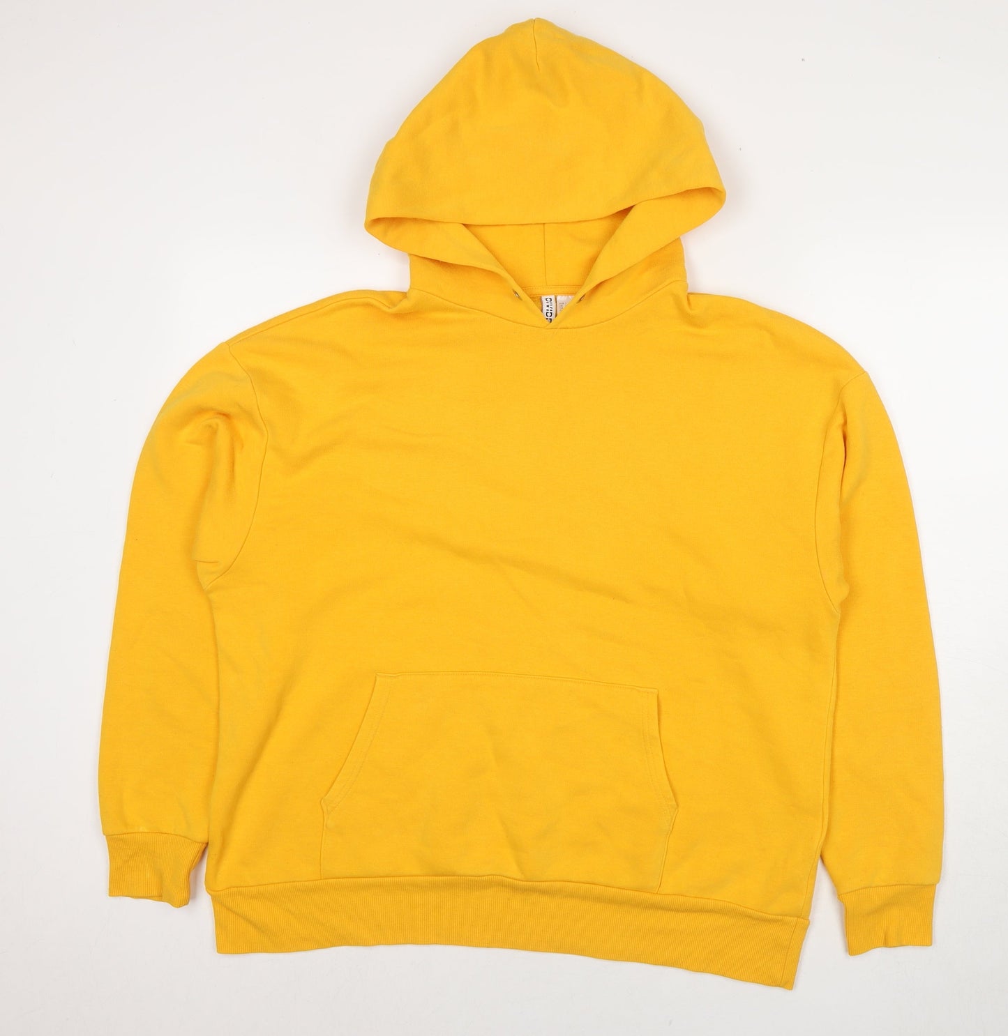 Womens UK Size L Divided by H&M Yellow Pullover Hoodie