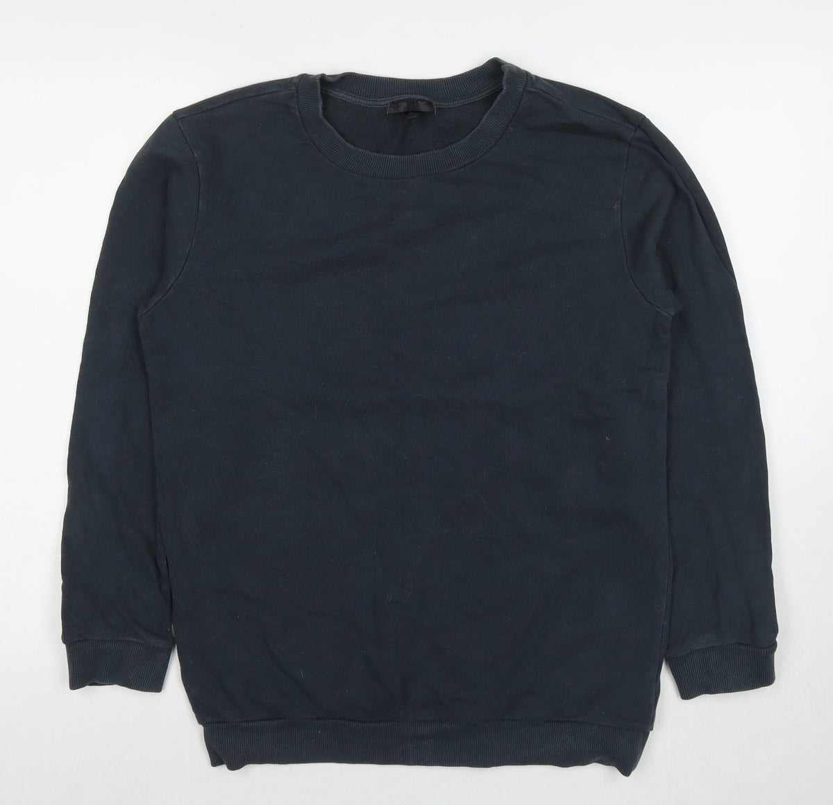 New Look Womens Blue Cotton Pullover Sweatshirt Size 8 Pullover