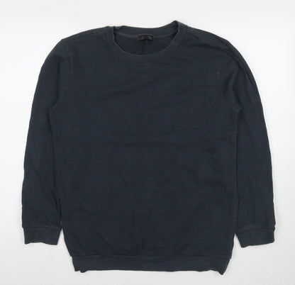 New Look Womens Blue Cotton Pullover Sweatshirt Size 8 Pullover