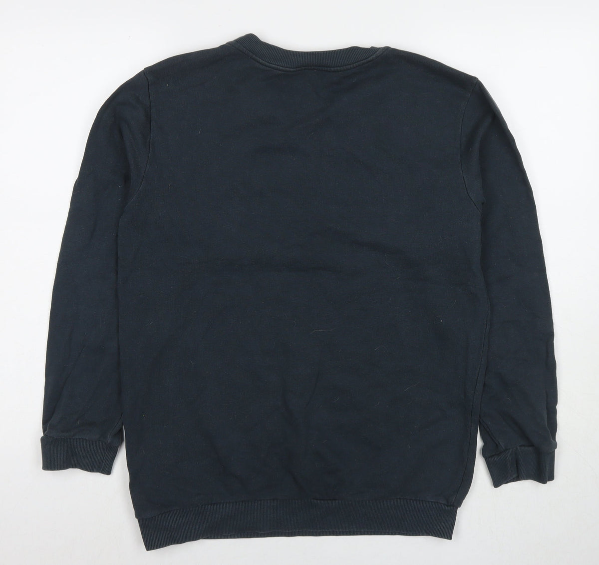 New Look Womens Blue Cotton Pullover Sweatshirt Size 8 Pullover