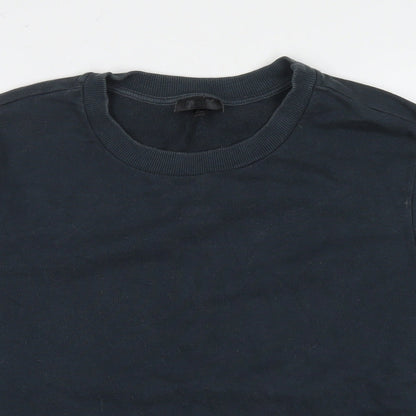 New Look Womens Blue Cotton Pullover Sweatshirt Size 8 Pullover