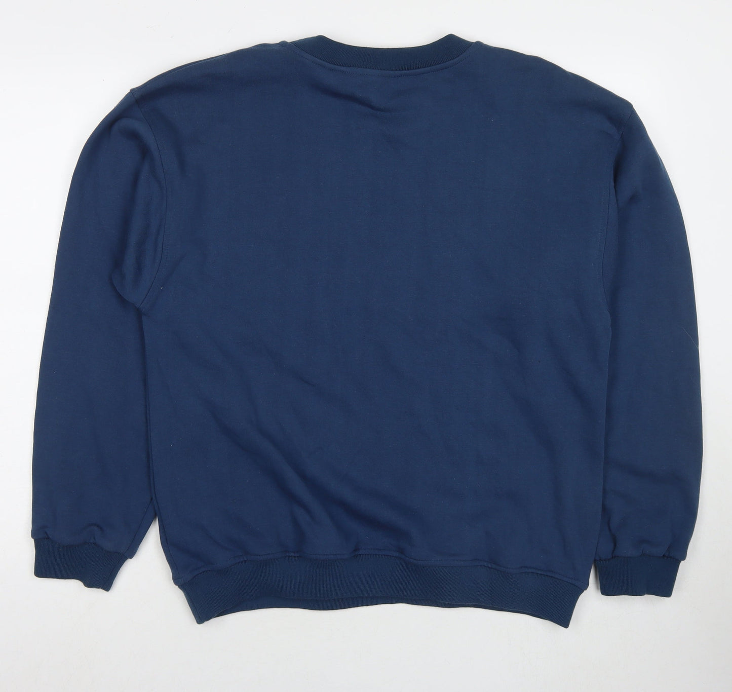 Foot Locker Mens Blue Cotton Pullover Hoodie Size M