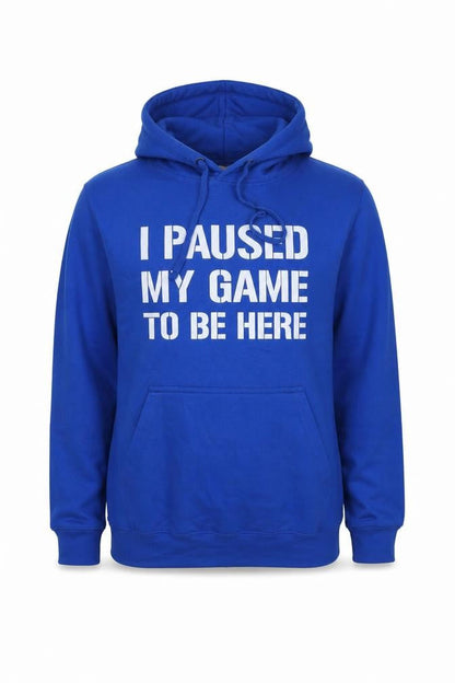 Club Classics Womens Blue Cotton Pullover Sweatshirt Size L Pullover - I Paused My Game To Be Here