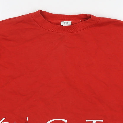 River Island Girls Red Cotton Pullover Sweatshirt Size 11-12 Years Pullover - You've Got This