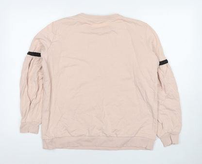 Dorothy Perkins Womens Pink Cotton Pullover Sweatshirt Size 14 Pullover