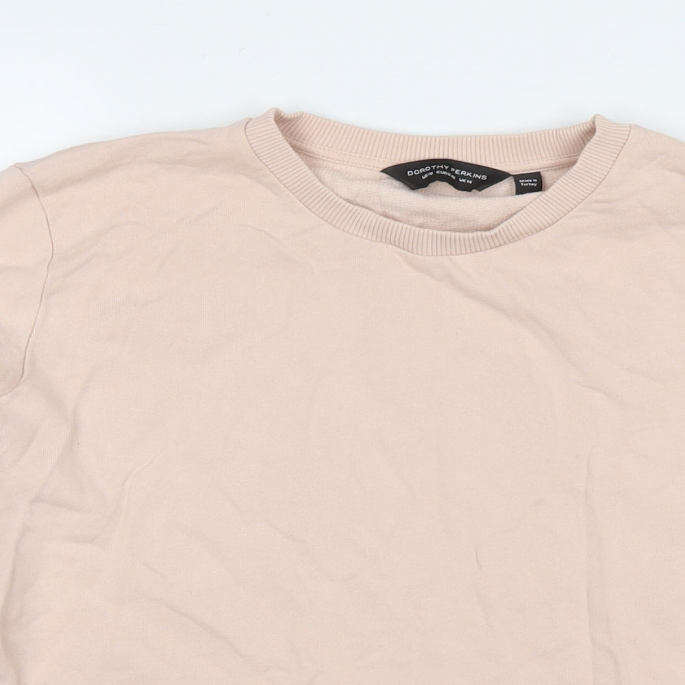 Dorothy Perkins Womens Pink Cotton Pullover Sweatshirt Size 14 Pullover