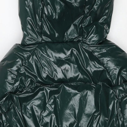 Boohoo Womens Green Puffer Jacket Jacket Size 8 Zip