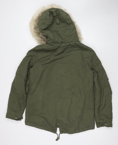 Womens UK Size 8 Marks and Spencer Green Parka Coat
