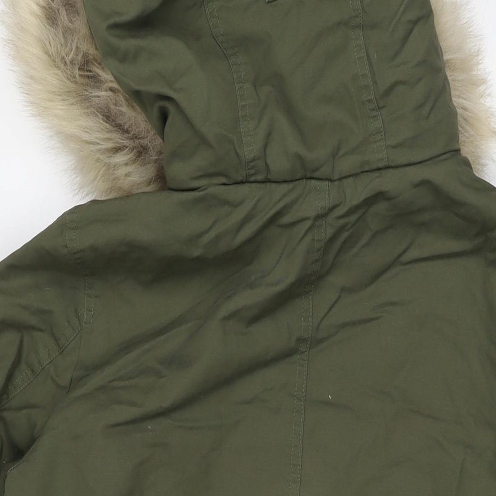 Womens UK Size 8 Marks and Spencer Green Parka Coat