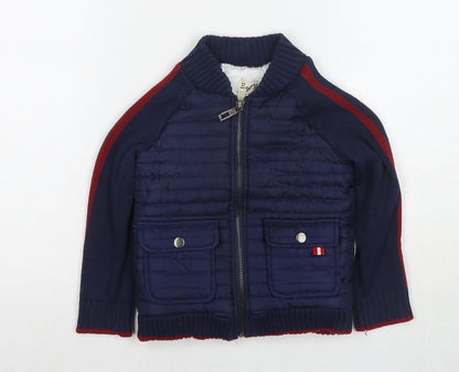 E of M Boys Blue Jacket Size 3 Years Zip