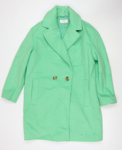 Womens UK Size 12 Marks and Spencer Green Pea Coat