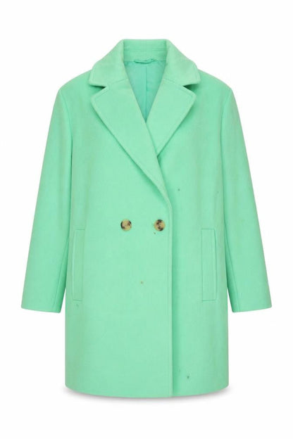 Marks & Spencer Womens Green Pea Coat Coat Size 12 Button