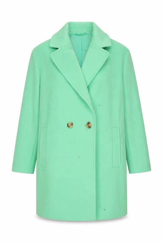 Marks & Spencer Womens Green Pea Coat Coat Size 12 Button