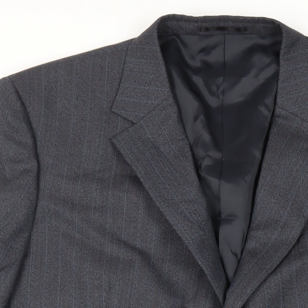 Mens UK Size 44 Brook Taverner Regular Grey Suit Jacket
