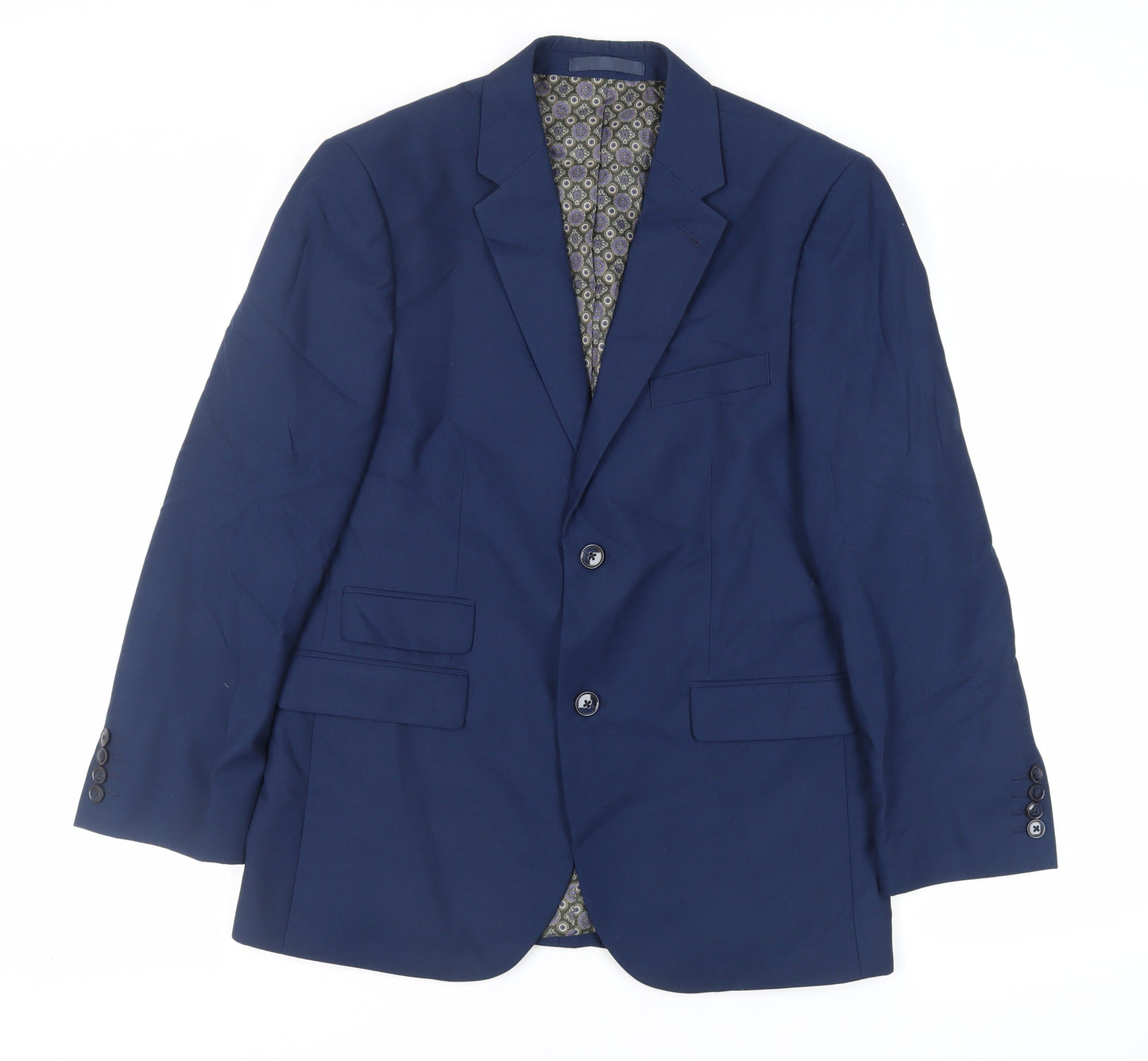 Mens UK Size 38 Greenwoods Regular Blue Suit Jacket