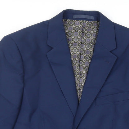 Mens UK Size 38 Greenwoods Regular Blue Suit Jacket
