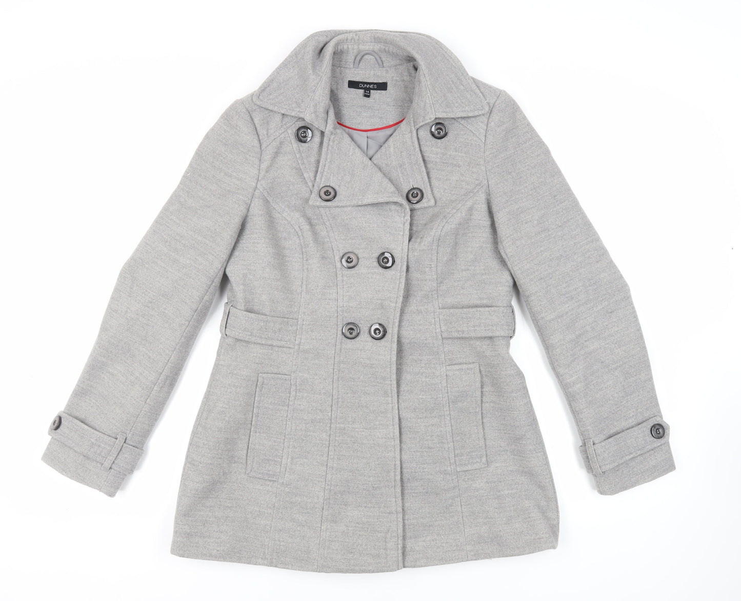 Womens UK Size 14 Dunnes Stores Grey Pea Coat