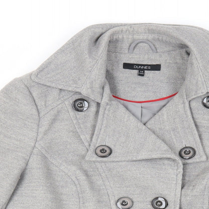 Womens UK Size 14 Dunnes Stores Grey Pea Coat