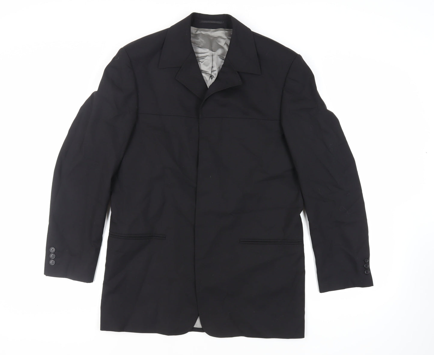 Mens UK Size 38 Jonathan Adams Regular Black Suit Jacket
