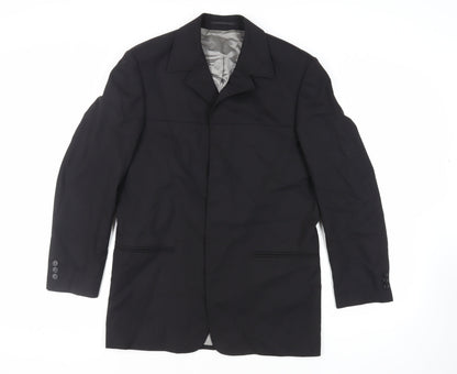 Mens UK Size 38 Jonathan Adams Regular Black Suit Jacket