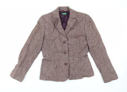 Womens UK Size 10 United Colors of Benetton Purple Jacket