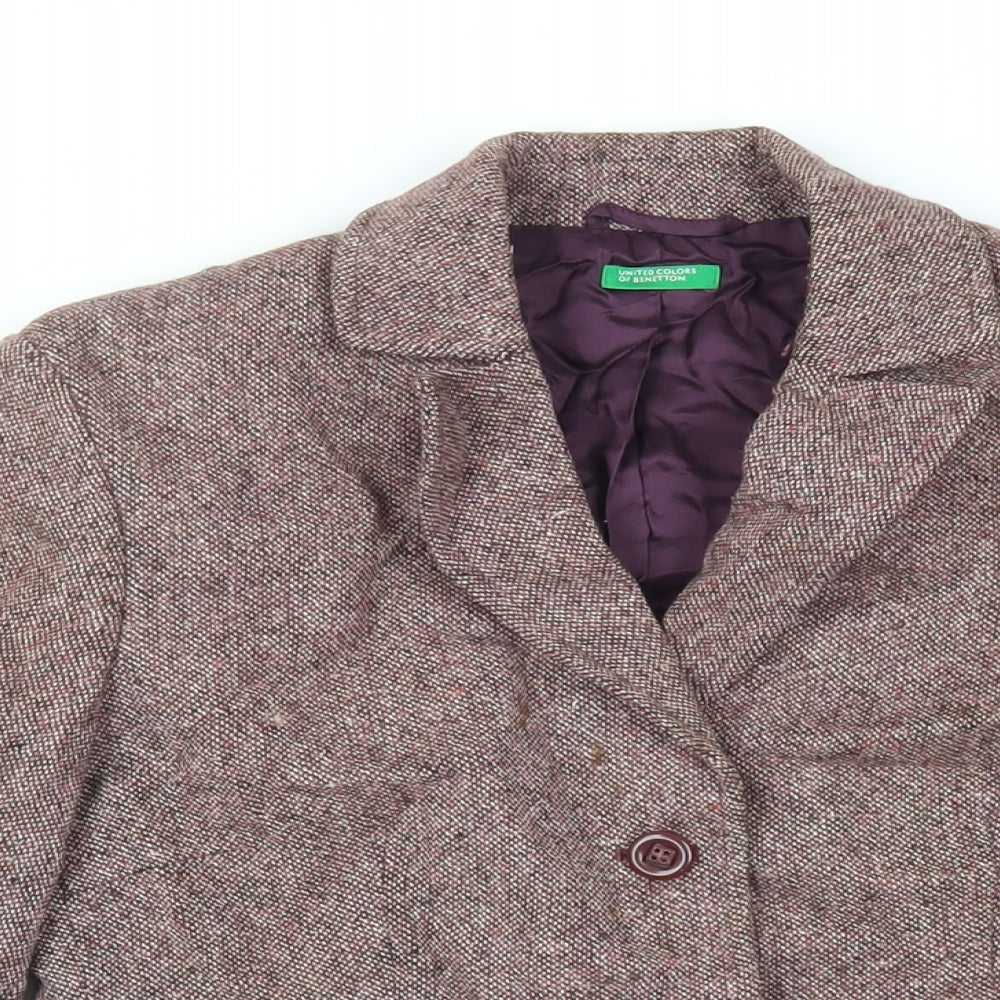 Womens UK Size 10 United Colors of Benetton Purple Jacket