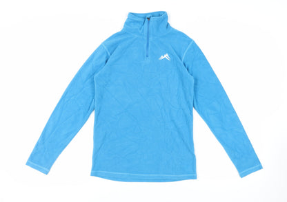 Ski Boys Blue Polyester Pullover Sweatshirt Size 9-10 Years Zip