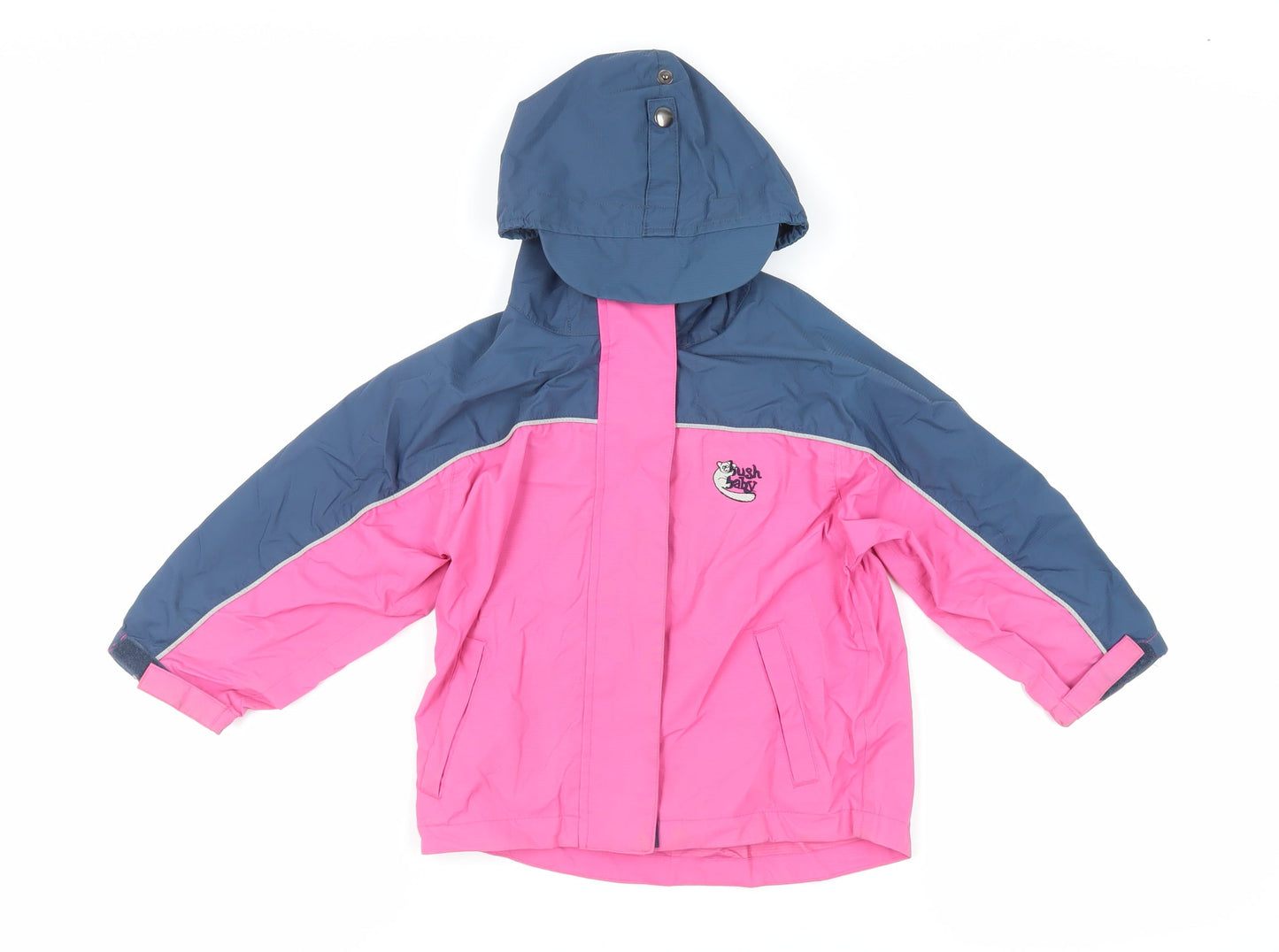 Hush Baby Girls Pink Rain Coat Coat Size 4 Years Zip - Hooded