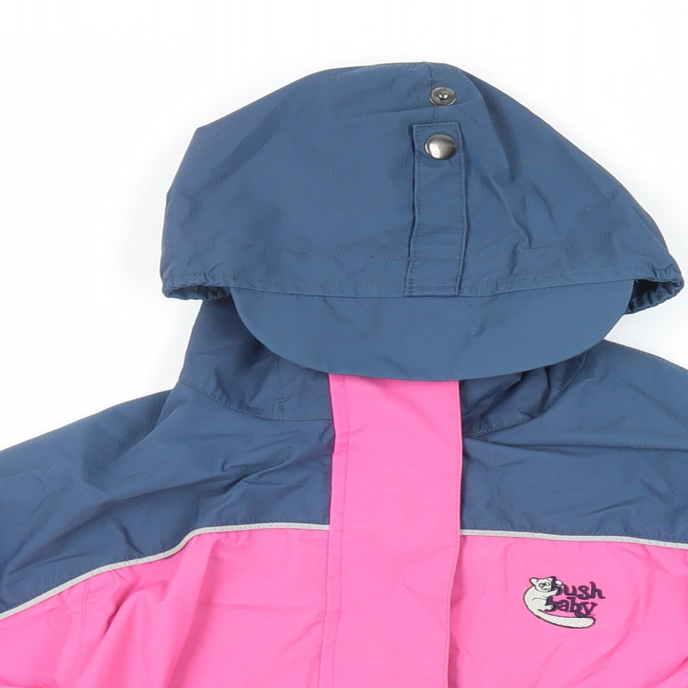 Hush Baby Girls Pink Rain Coat Coat Size 4 Years Zip - Hooded