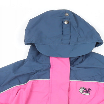 Hush Baby Girls Pink Rain Coat Coat Size 4 Years Zip - Hooded