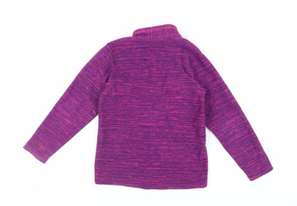 Decathlon Girls Purple Polyester Pullover Sweatshirt Size 6 Years Zip
