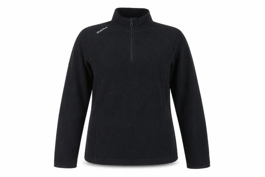 Decathlon Womens Black Polyester Pullover Sweatshirt Size M Zip