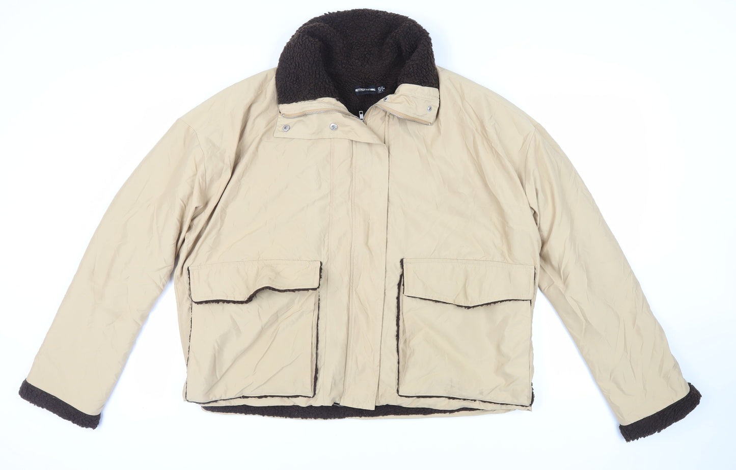 Womens UK Size 12 PRETTYLITTLETHING Beige Jacket