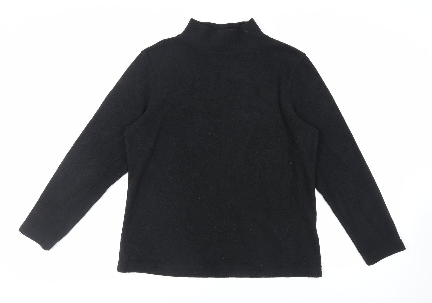 Cotton Traders Womens Black Polyester Pullover Sweatshirt Size 16 Pullover