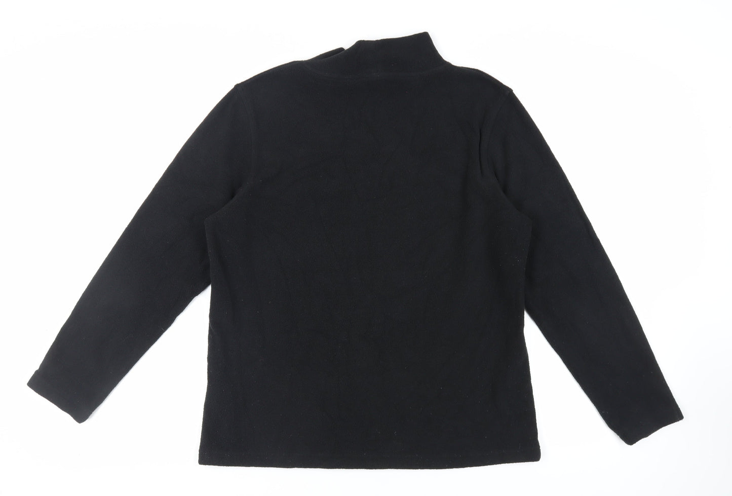 Cotton Traders Womens Black Polyester Pullover Sweatshirt Size 16 Pullover