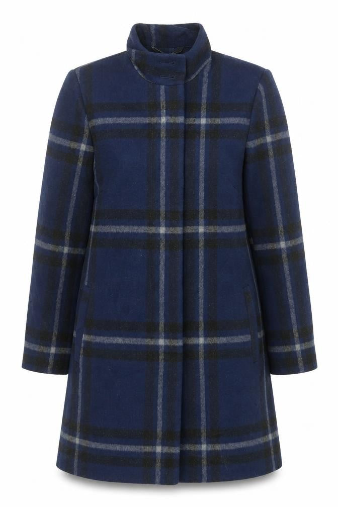 Womens UK Size 12 Bonmarché Blue Pea Coat