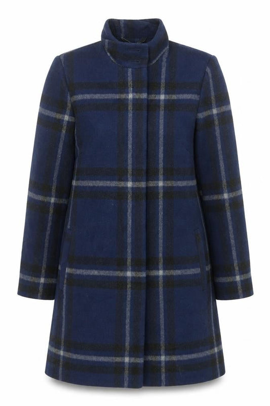 Womens UK Size 12 Bonmarché Blue Pea Coat
