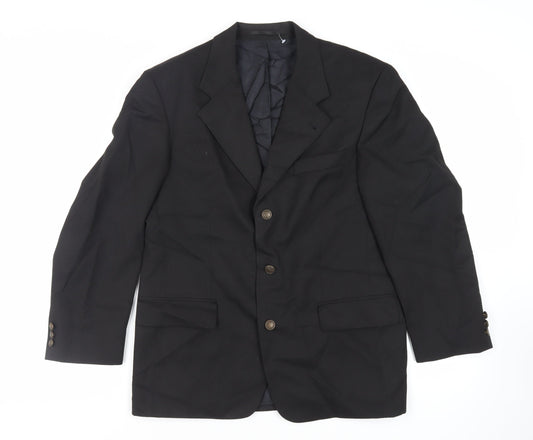 Mens UK Size 38 Canda Regular Black Suit Jacket